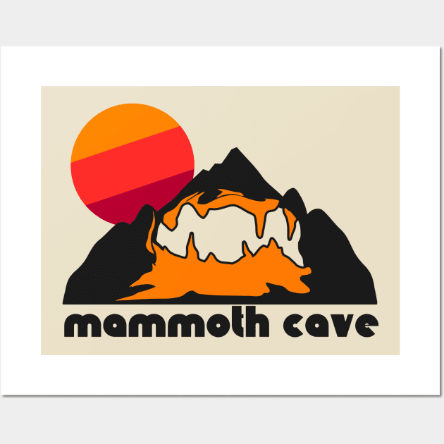 Retro Mammoth Cave ))(( Tourist Souvenir National Park Design Wall Art by darklordpug